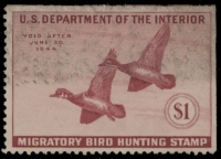 Scan of RW10 1943 Duck Stamp  Used F-VF