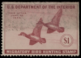 Scan of RW10 1943 Duck Stamp  Used F-VF