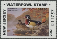 Scan of 2002 New Jersey NR Duck Stamp MNH VF