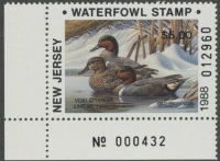 Scan of 1988 New Jersey NR Duck Stamp MNH VF