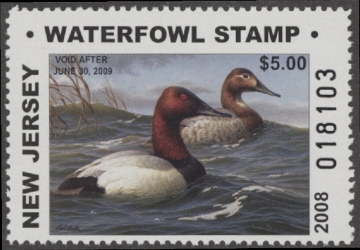 Scan of 2008 New Jersey Duck Stamp