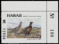 Scan of 1999 Hawaii Duck Stamp MNH VF