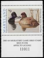Scan of 2003 Maryland Duck Stamp MNH VF