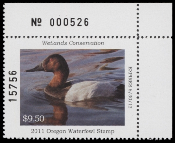 Picture of 2011 Oregon Duck Stamp MNH VF