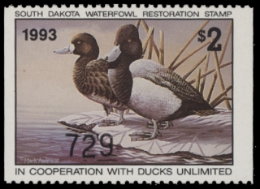 Scan of 1993 South Dakota Duck Stamp MNH VF