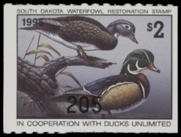 Scan of 1995 South Dakota Duck Stamp MNH VF