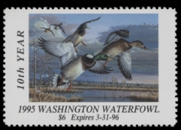 Scan of 1995 Washington Duck Stamp MNH VF