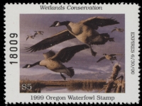 Scan of 1999 Oregon Duck Stamp MNH VF