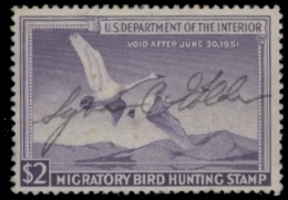 Scan of RW17 1950 Duck Stamp  Used F-VF