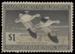 Scan of RW14 1947 Duck Stamp  Used F-VF