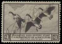 Scan of RW3 1936 Duck Stamp  Used F-VF