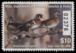 Scan of 2004 Mississippi Duck Stamp MNH VF