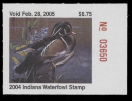 Scan of 2004 Indiana Duck Stamp MNH VF