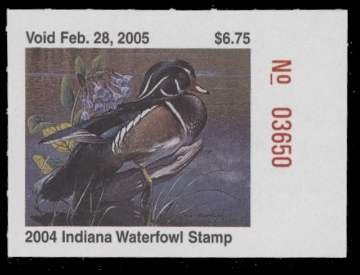 Scan of 2004 Indiana Duck Stamp MNH VF