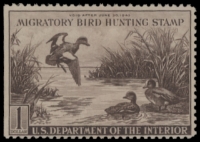 Scan of RW9 1942 Duck Stamp  Unsigned F-VF