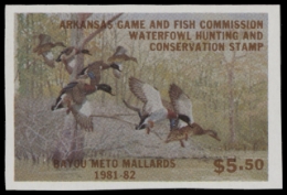 Scan of 1981 Arkansas Duck Stamp - First of State MNH VF