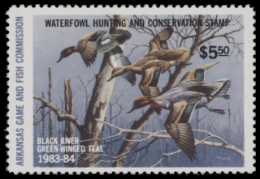 Scan of 1983 Arkansas Duck Stamp MNH VF