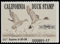 Scan of 2007 California Duck Stamp MNH VF