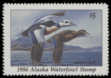 Scan of 1986 Alaska Duck Stamp MNH VF