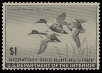 Scan of RW12 1945 Duck Stamp  MNH Fine