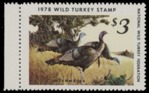 Scan of 1978 National Wild Turkey Federation Wild Turkey Stamp MNH VF