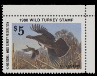 Scan of 1980 National Wild Turkey Federation Wild Turkey Stamp MNH VF