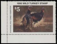 Scan of 1995 National Wild Turkey Federation Wild Turkey Stamp MNH VF