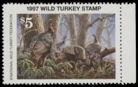 Scan of 1997 National Wild Turkey Federation Wild Turkey Stamp MNH VF