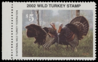 Scan of 2002 National Wild Turkey Federation Wild Turkey Stamp MNH VF