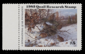 Scan of 1983 International Quail Federation Research MNH VF