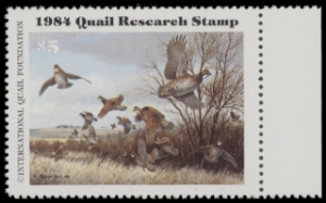 Scan of 1984 International Quail Federation Research MNH VF