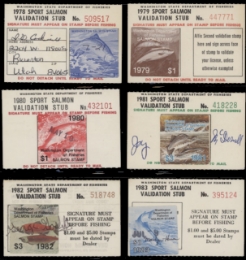 Scan of 1978 - 83 Washington State Salmon Stamps