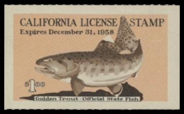 Scan of 1958 California Fishing Stamp