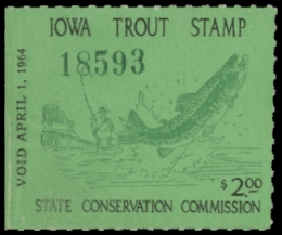 Scan of 1963 Iowa Trout Stamp