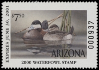 Scan of 2000 Arizona Duck Stamp