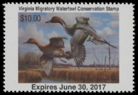 Scan of 2016 Virginia Duck Stamp