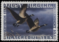 Scan of 1987 West Virginia Non-Resident Duck Stamp