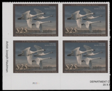 Scan of RW90 2023 Duck Stamp BL PB