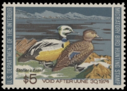 Scan of RW40 1973 Duck Stamp. MLH