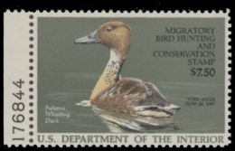 Scan of RW53 1986 Duck Stamp. MLH. F-VF