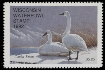 Scan of 1992 Wisconsin Duck Stamp