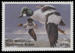 Scan of 2001 Wisconsin Duck Stamp