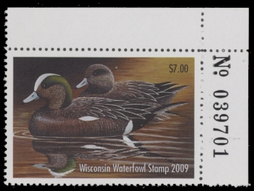 Scan of 2009 Wisconsin Duck Stamp