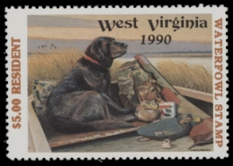 Scan of 1990 West Virginia Duck Stamp