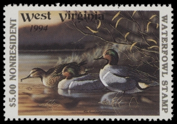 Scan of 1994 West Virginia Duck Stamp