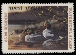 Scan of 1994 West Virginia Duck Stamp