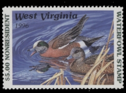 Scan of 1996 West Virginia Duck Stamp