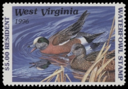 Scan of 1996 West Virginia Duck Stamp