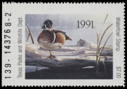 Scan of 1991 Texas Duck Stamp