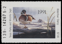 Scan of 1991 Texas Duck Stamp